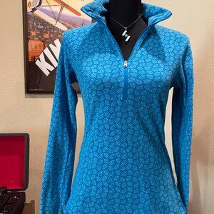 Columbia Women's Turquoise Thermal Zip Sweater